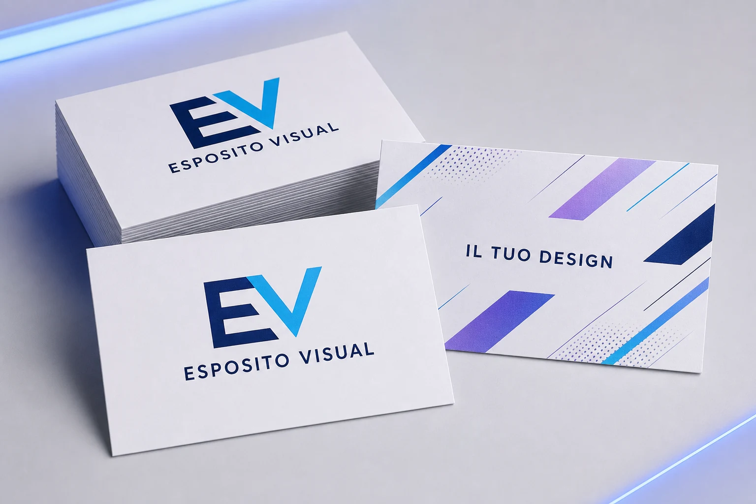Biglietti dimostrativi EV, fronte e retro completi