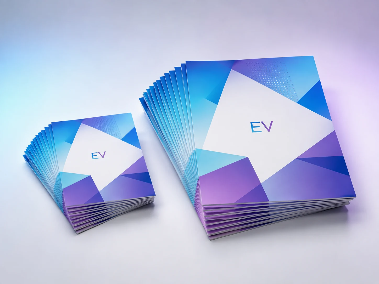 Volantini 15 × 21 cm e A4 Esposito Visual interamente visibili con grafica dimostrativa EV