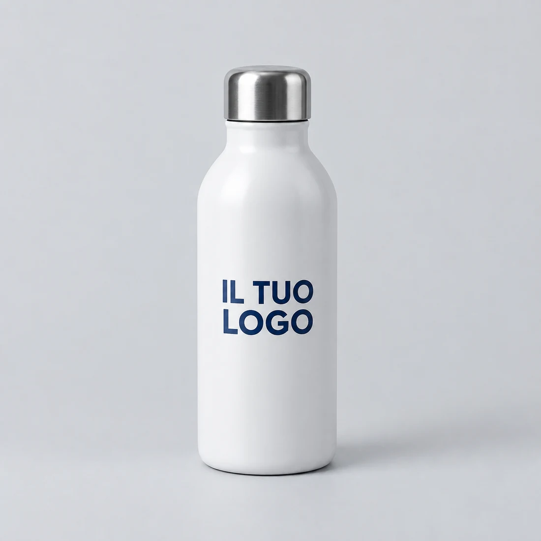 Borraccia inox 500 ml completa con tappo a vite e logo illustrativo