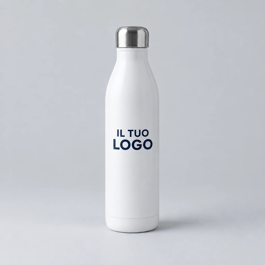Borraccia inox 750 ml completa con tappo a vite e logo illustrativo